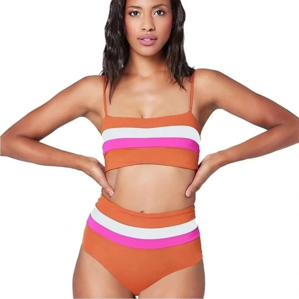 L* Space Portia Stripe Bikini Top - image 4